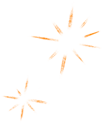 Compaiono tante luminose scintille bianche e gialle. 