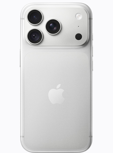 iPhone 17 Pro, color plata, parte trasera