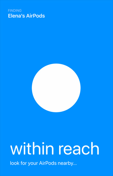 A imagem gráfica que a app Encontrar usa para indicar a localização de um dispositivo.