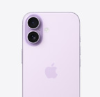 薰衣草紫色 iPhone 17 機身背面，雙融合相機系統位於左上角